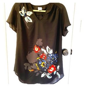CAbi floral blouse